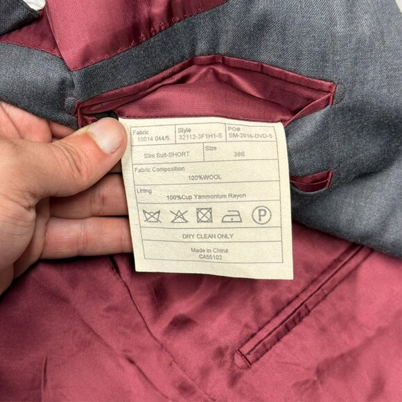 Spier & Mackay Blazer Wool Sport Coat Slim Fit Grey 38S - Picture 9 of 9